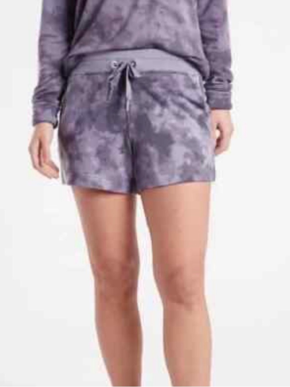 Athleta Balance Printed Lounge 4" Shortie Purple Nirvana Tie Dye Print Size XL